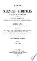 Revue des sciences médicales en France et à l'étranger