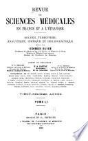 Revue des sciences médicales en France et à l'étranger