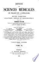 Revue des sciences médicales en France et à l'étranger