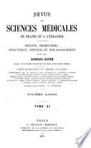 Revue des sciences médicales en France et à l'étranger
