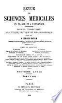 Revue des sciences médicales en France et à l'étranger