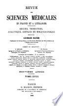 Revue des sciences médicales en France et a ̀l'étranger