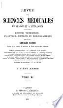 Revue des sciences médicales en France et a ̀l'étranger