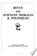 Revue des sciences morales & politiques