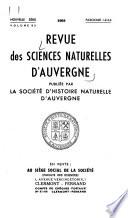 Revue des sciences naturelles d'Auvergne