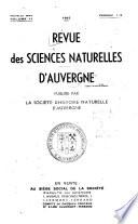 Revue des sciences naturelles d'Auvergne