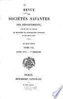 Révue des sociétés savantes des départements