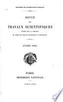 Revue des travaux scientifiques
