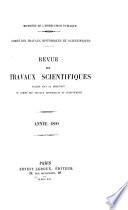 Revue des travaux scientifiques