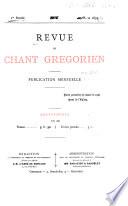 Revue du chant grégorien