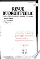 Revue du droit public et de la science politique en France et à l'étranger