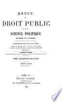 Revue du droit public et de la science politique en France et à l'étranger