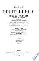 Revue du droit public et de la science politique en France et à l'étranger