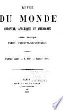 Revue du monde colonial, asiatique et américain