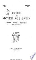 Revue du Moyen Âge latin