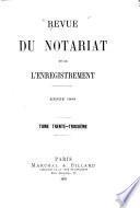 Revue du notariat et de l'enregistrement ...
