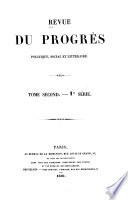 Revue du progrés politique, social et littéraire