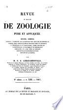 Revue et magasin de zoologie pure et appliquée