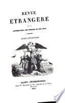 Revue étrangére de la littr̄ature, des sciences et des arts