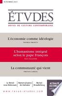 Revue Etudes - L'économie comme idéologie