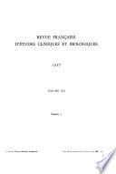 Revue européene d'études cliniques et biologiques