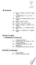 Revue française d'études politiques africaines