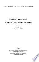 Revue française d'histoire d'outre-mer