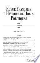 Revue française d'histoire des idées politiques