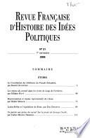 Revue française d'histoire des idées politiques