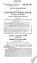 Revue française de lépidoptérologie