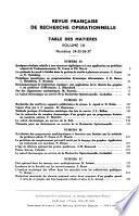 Revue française de recherche opérationnelle