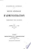 Revue générale d'administration