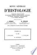 Revue générale d'histologie