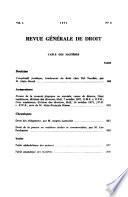 Revue générale de droit