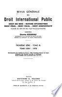 Revue génerale de droit international public