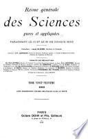 Revue générale des sciences pures et appliquées