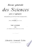 Revue générale des sciences pures et appliquées