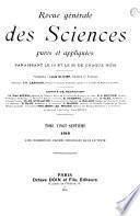 Revue générale des sciences pures et appliquées