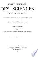 Revue générale des sciences pures et appliquées
