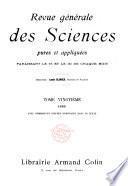 Revue générale des sciences pures et appliquées