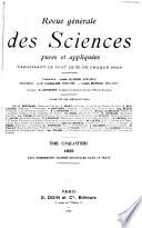 Revue générale des sciences pures et appliquées