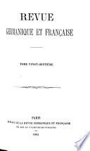 Revue germanique, française & étrangère