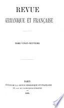 Revue germanique, française & étrangère