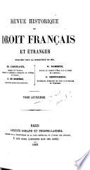 Revue historique de droit français et étranger