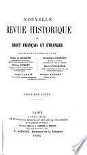 Revue historique de droit français et étranger