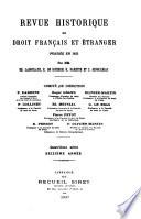Revue historique de droit français et étranger
