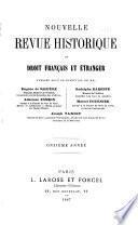 Revue historique de droit français et étranger