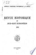 Revue historique du sud-est européen