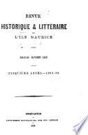 Revue historique et littéraire de l'Ile Maurice