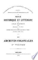 Revue historique et littéraire de l'Ile Maurice